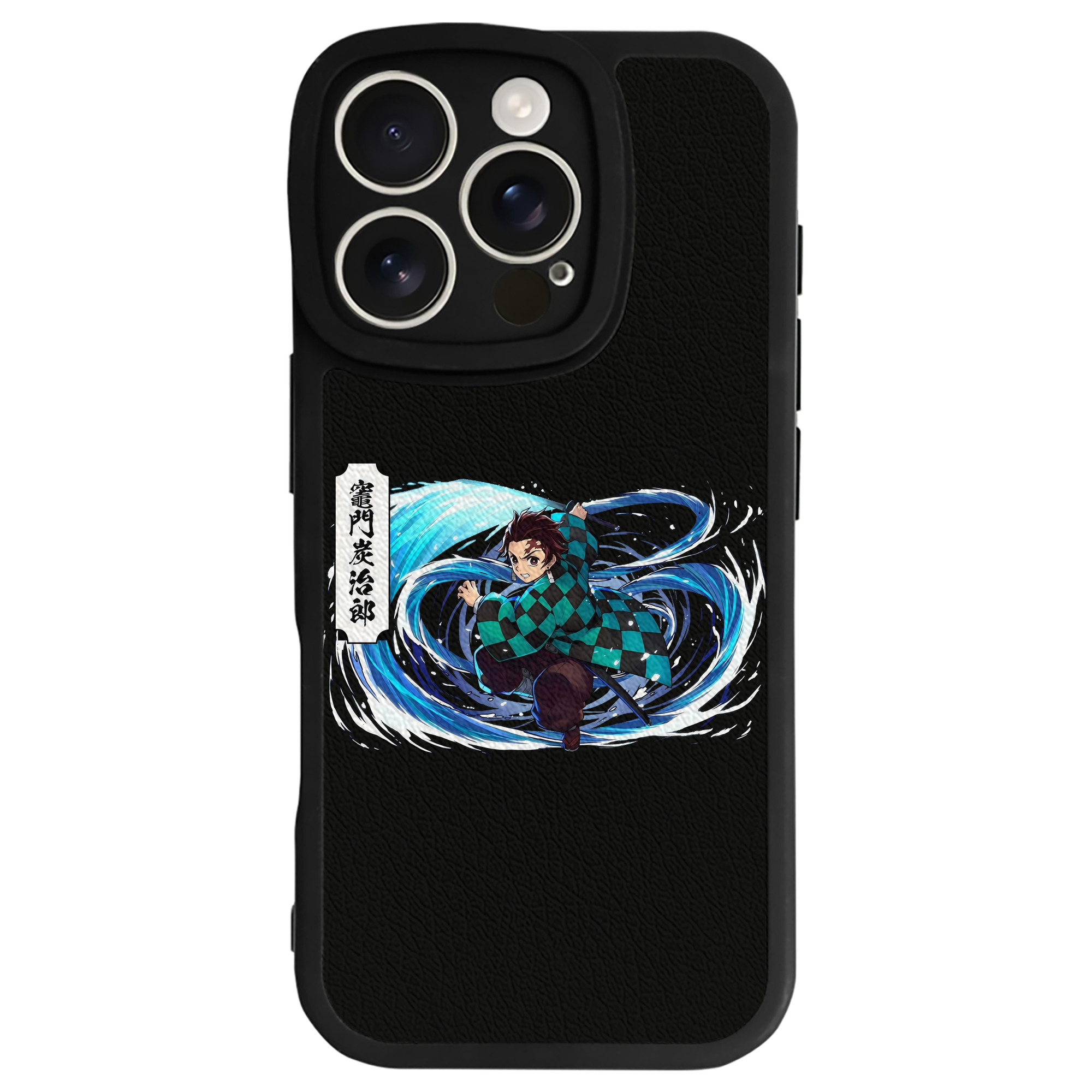 （画像用） 鬼滅の刃 竈門 炭治郎／かまど たんじろう Kamado Tanjirou 【iPhone 16シリーズ対応】シリコンスマホケース（レザー調） 材質：シリコン